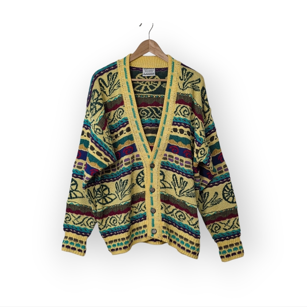 Vintage Kalaroo 3D Knit Cardigan XL